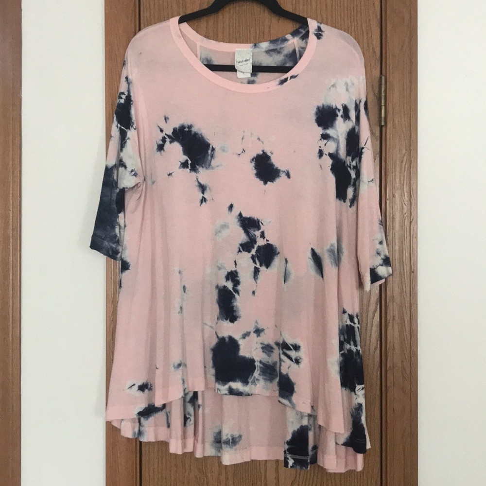 Tie Dye Pink/Navy Blue top